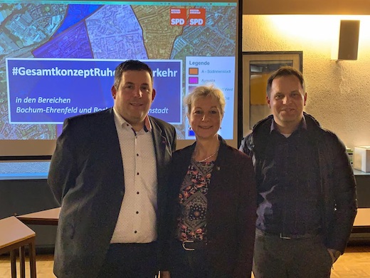 Bürgerversammlung zum Gesamtkonzept Ruhender Verkehr mit Jens Matheuszik, Martina Schnell und Hendrik Schöpper