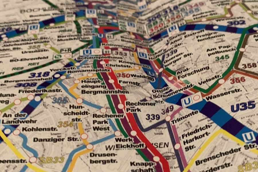 Auszug aus dem Netz 2020-Plan der Bogestra (hier sieht man das Ehrenfeld)