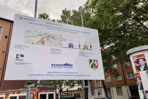Baustellenschild zur Baumaßnahme Hattinger Straße