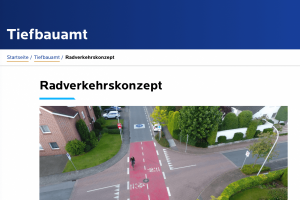 Screenshot von der Internet-Seite der Stadt Bochum zum Radverkehrskonzept