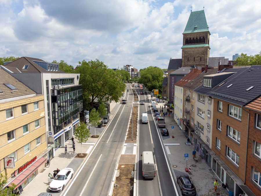 Hattinger Straße (am Tag der Verkehrsfreigabe am 23.06.2023)