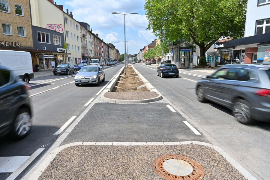 Hattinger Straße (nach der Verkehrsfreigabe am 23.06.2023)