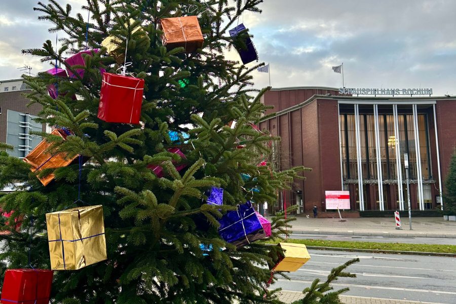 Weihnachtsbaum am Tana-Schanzara-Platz (2023)